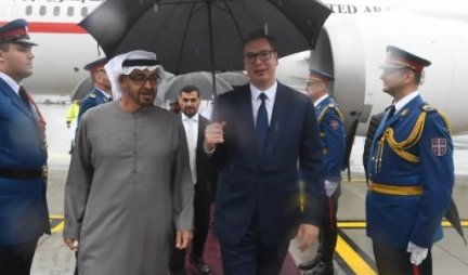 PREDSEDNIK VUČIĆ DOČEKAO MUHAMEDA BIN ZAJEDA! Lider Ujedinjenih Arapskih Emirata u jednodnevnoj poseti Srbiji (FOTO)