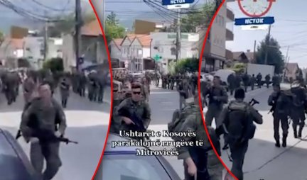 POD PUNOM RATNOM OPREMOM! Više stotina specijalaca na ulicama južne Mitrovice - Vučić trenutno razgovara sa vojnim vrhom! (VIDEO)