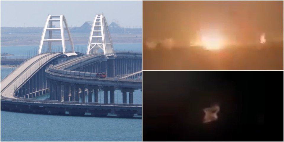 (VIDEO) Objavljen snimak napada na Krimski most! Podvodni dronovi izazvali stravične eksplozije!