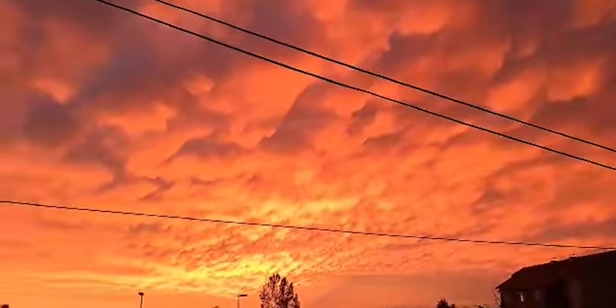 Neverovatna paleta boja na nebu! Iznad Šapca jarko crveni i roze oblaci posle oluja, nešto neviđeno! (FOTO, VIDEO)