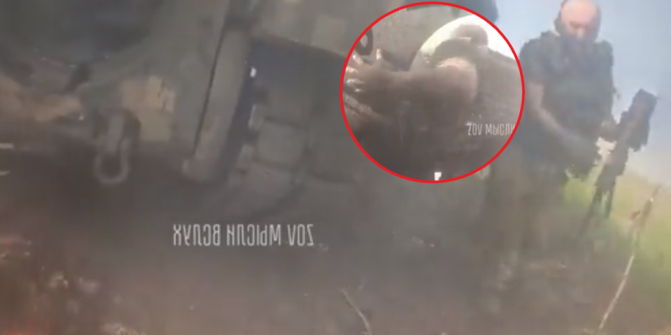 (UZNEMIRUJUĆI VIDEO) Horor na frontu! Rusi spalili američkog "Bredlija", Ukrajinci beže glavom bez obzira, jedan izgubio oba stopala!