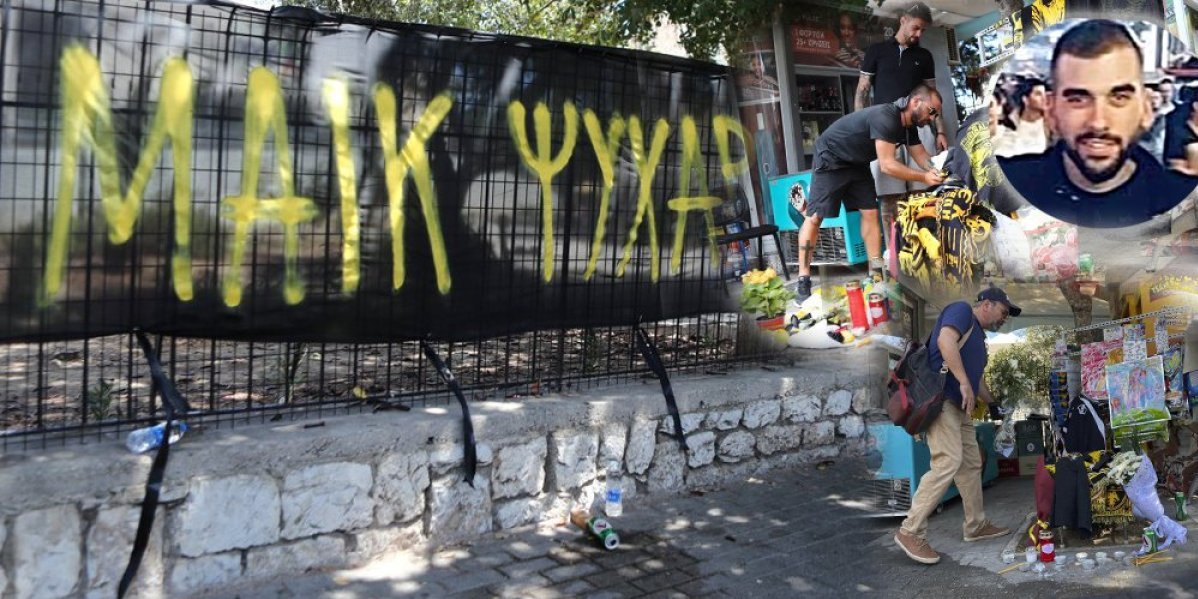 Fudbal u senci ubistva: Mihalisovi roditelji gosti na utakmici AEK-a