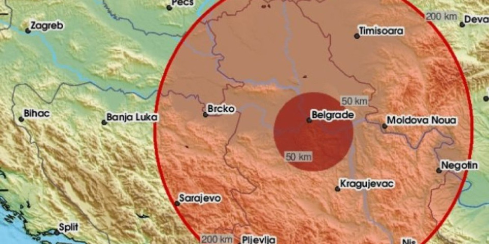 Snažan zemljotres u Srbiji: Epicentar nedaleko od Kraljeva