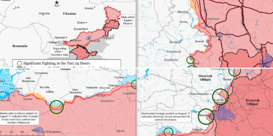 (FOTO) Ukrajinske snage napreduju u kontaofanzivi, Rusi oslabljeni: Objavljena nova mapa fronta u Ukrajini!