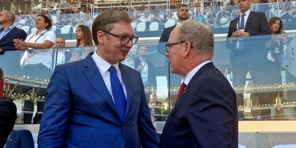 Vučić na ceremoniji otvaranja Svetskog prvenstva u atletici - Predsednik se sastao sa knezom Albertom II od Monaka