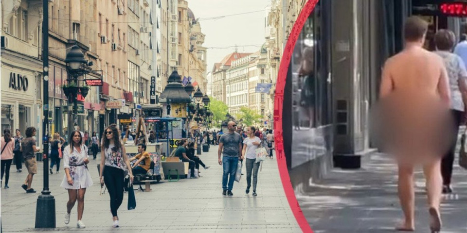 Prizor u centru Beograda zgadio mnoge! Potpuno go muškarac šeta ulicama, zavladao novi bizaran trend?! (FOTO)