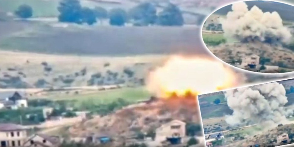 (VIDEO) Prvi snimci iz Nagorno-Karabaha! Azerbejdžan nemilosrdno uništava jermenske položaje!