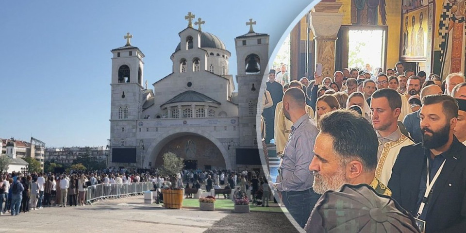"Ovde su naši koreni!" Veliki broj vernika na liturgiji koju služi patrijarh srpski Porfirije u Podgorici! (FOTO/VIDEO)