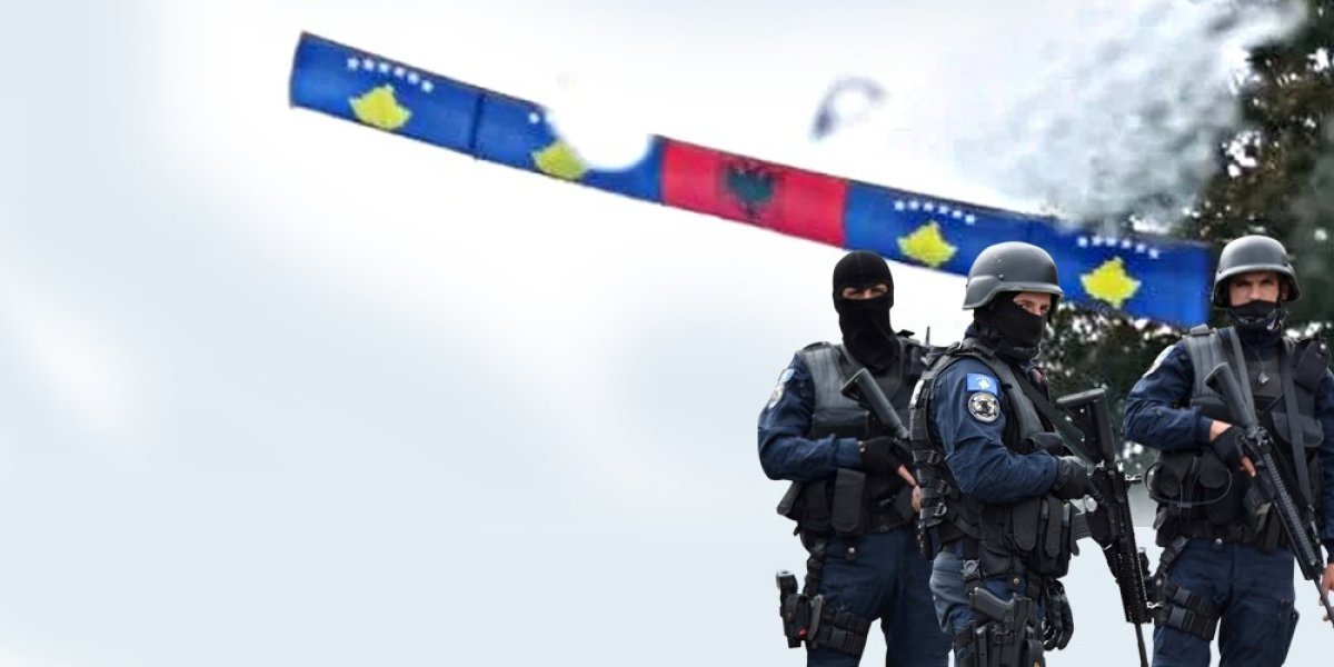 Provokacije bez povoda na KiM ne prestaju! Kod Brnjaka osvanule zastave lažne države i Albanije