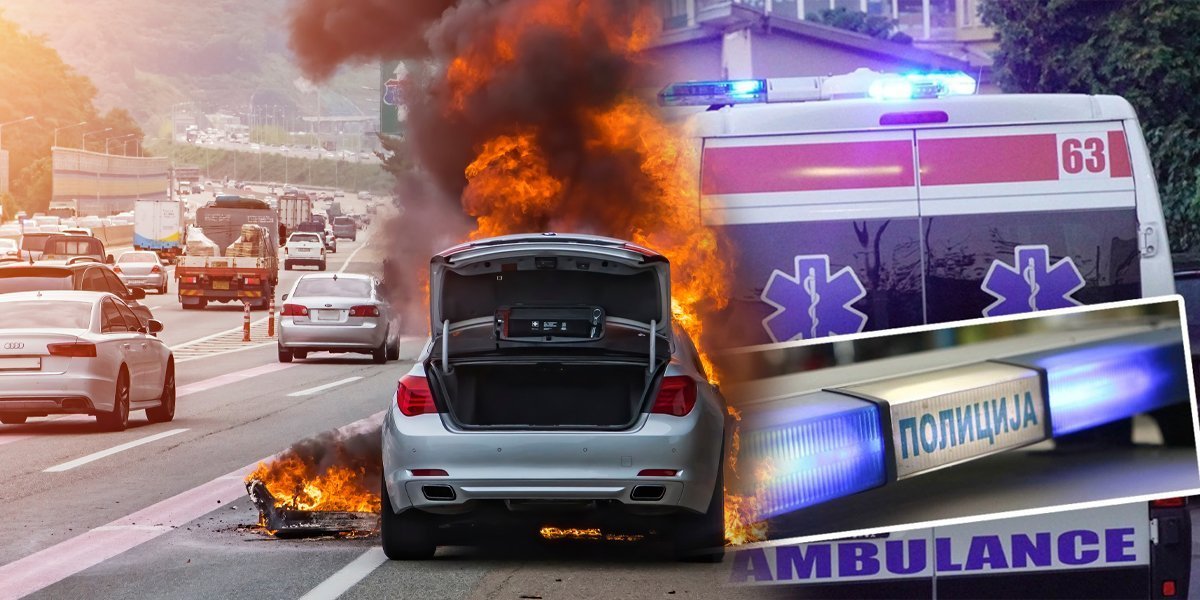 Zapaljen još jedan BMW u Beogradu! Goreo automobil  na Čukarici, nema informacija o povređenima