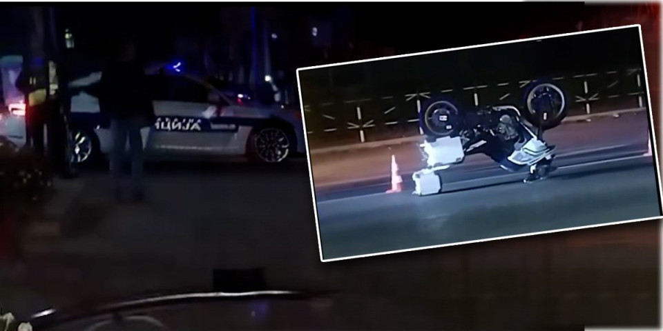 Motor završio "naglavačke"! Bizarna saobraćajna nezgoda kod Trstenika (FOTO/VIDEO)
