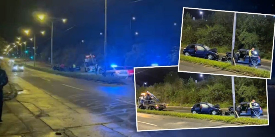 Prvi snimci sa mesta nezgode na Voždovcu! Vozila potpuno smrskana, policija na terenu! (FOTO/VIDEO)
