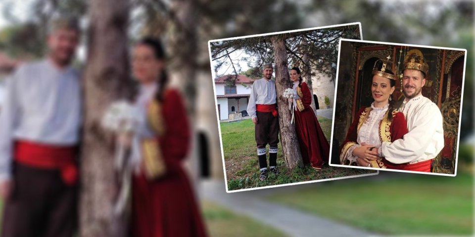 Sveta srpska zemlja i vino sa Hilandara! Tradicionalno venčanje Jovana i Nikoline ostavlja sve bez daha (FOTO)