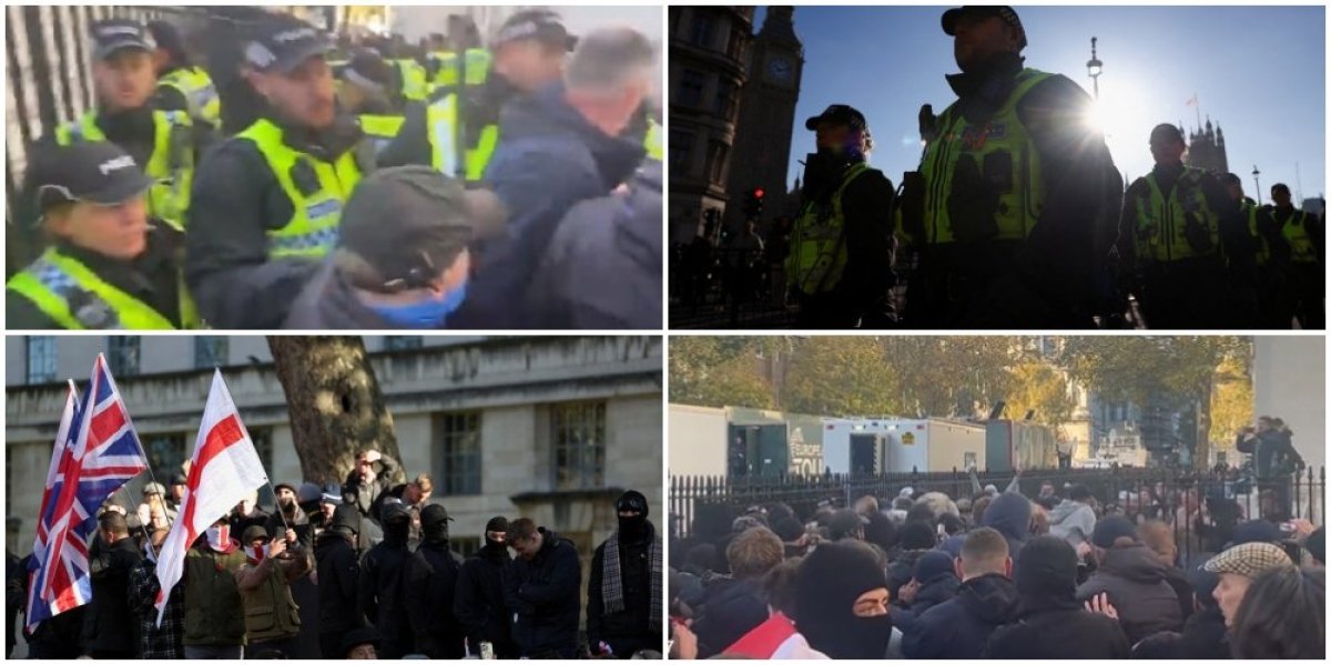 Haos u Londonu! Sukobi policije i ekstremnih desničara: Propalestinski skup kao tempirana bomba! (FOTO, VIDEO)
