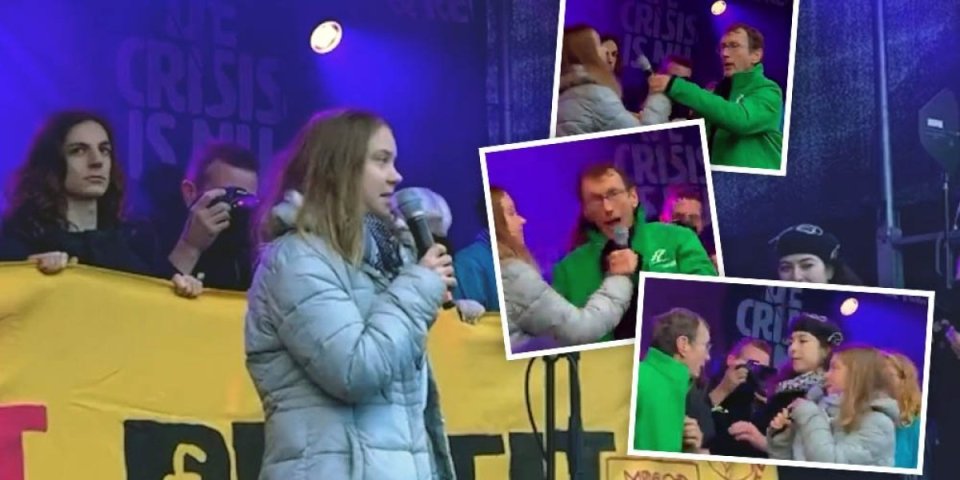 (VIDEO) Greta dojadila i Bogu i narodu! Čovek uleteo na binu i zgrabio joj mikrofon, evo šta ga je isprovociralo!