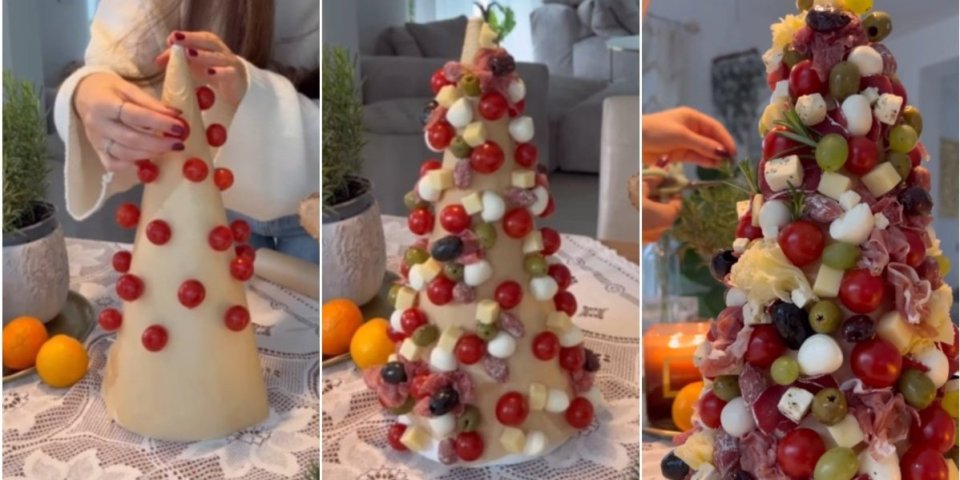 Fenomenalna novogodišnja dekoracija hrane! Evo kako da napravite jelku od raznog predjela (VIDEO)