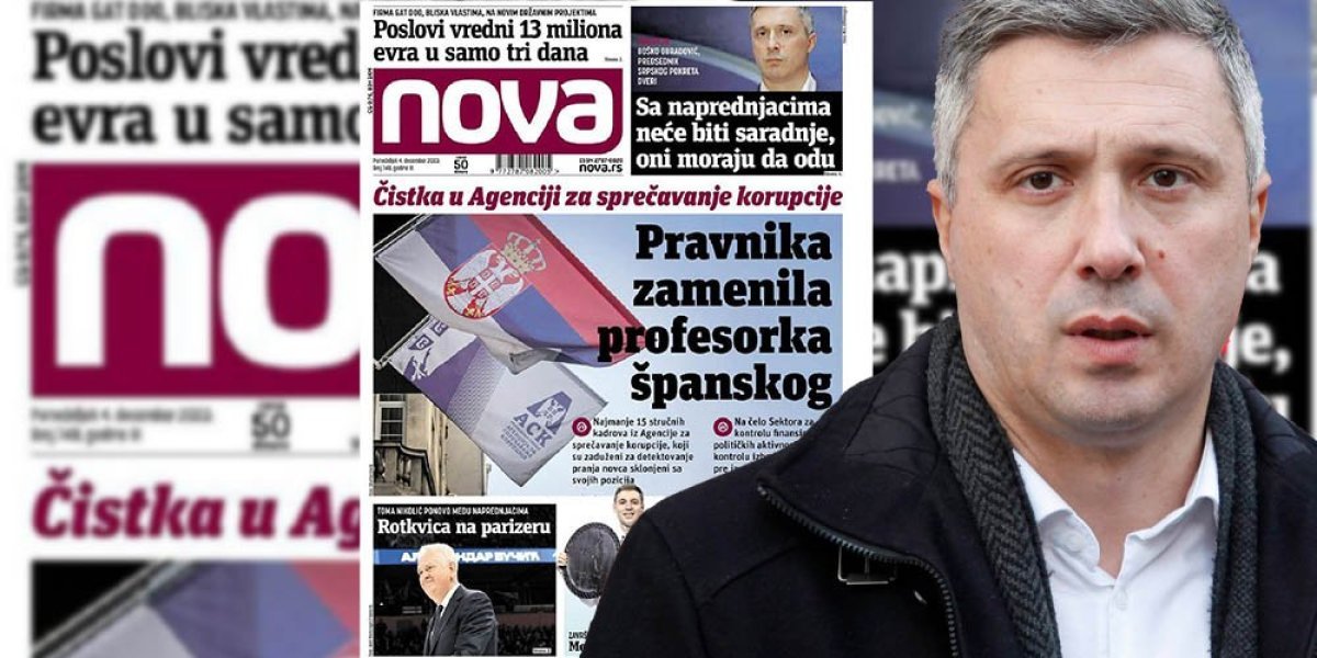 Boško Obradović s naslovne strane tajkunskih novina poručio: Hoćemo vlast s Marinikom i Đilasom!