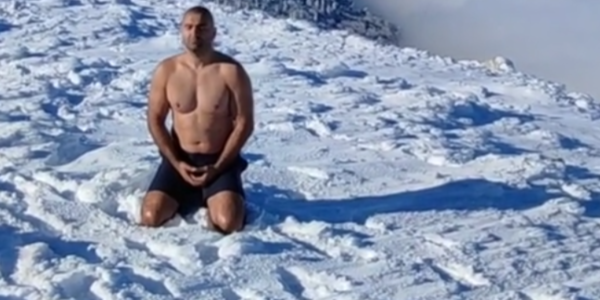 Srpski ledeni čovek: Vladimir iz Leskovca samo u šortsu ide kroz sneg i osvaja planinske vrhove!