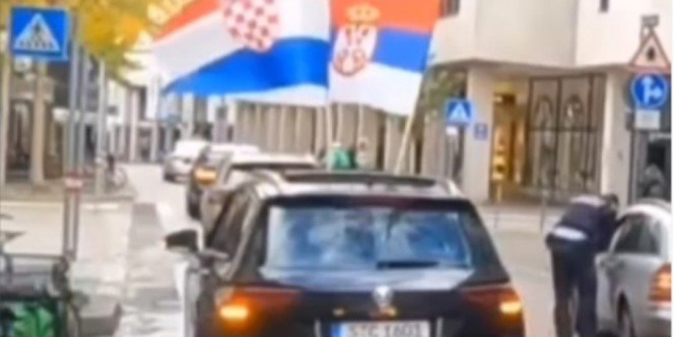 Srbi i Hrvati blokirali Štutgart! Vijorile se zastave, prolaznici u čudu (VIDEO)