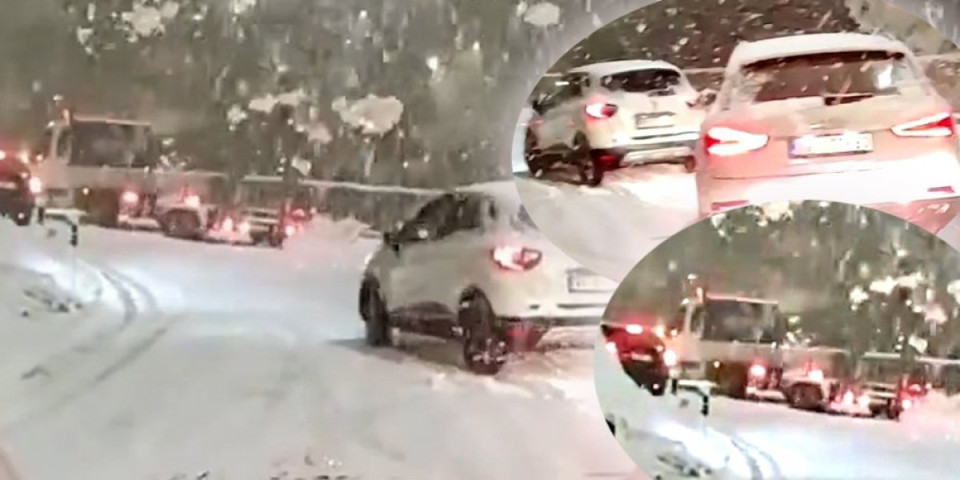 Sneg napravio kolaps! Haos na putu ka Zlataru: Ogromne kolone, saobraćaj stoji (VIDEO)