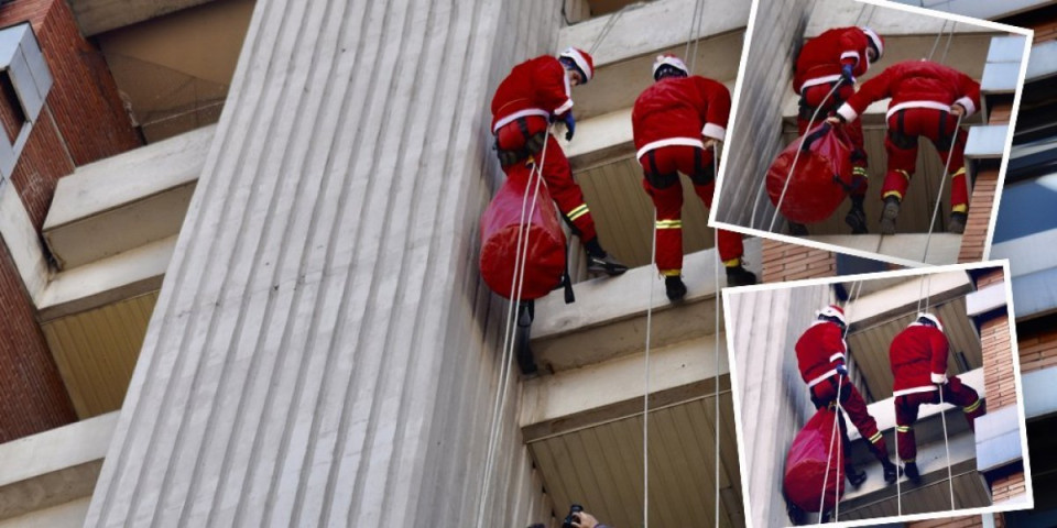 Deda Mrazevi sišli s neba! Pripadnici Gorske službe spasavanje obradovali klince Opšte bolnice u Pirotu