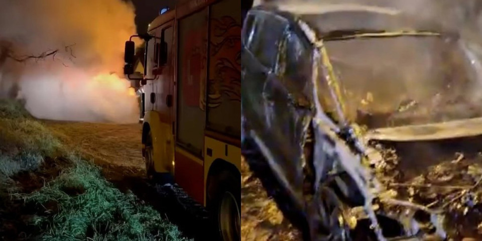 Žar od badnjaka zapalio automobil! Vozilo izgorelo, šteta totalna (VIDEO)