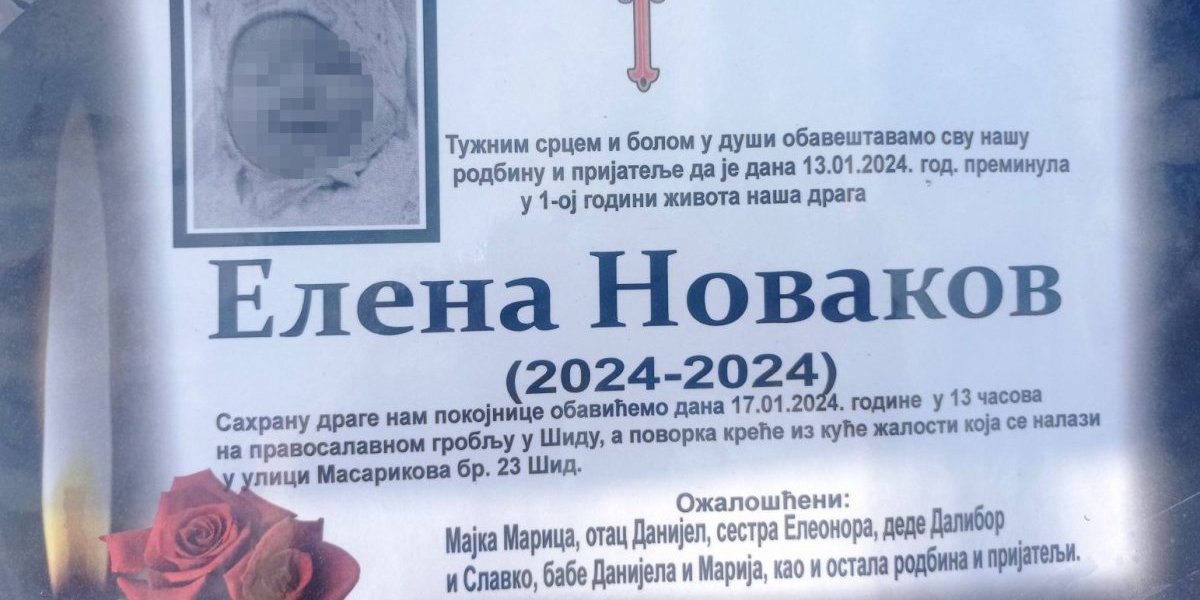 Oglasio se Zaštitnik građana nakon smrti bebe u Sremskoj Mitrovici! Pokrenuo postupak, ali to nije sve