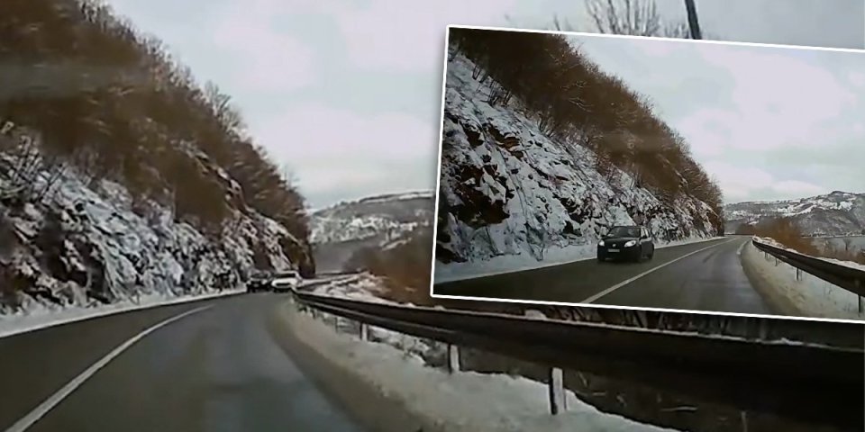 Umalo tragedija na srpskim putevima! Bahata vožnja kod Nove Varoši (VIDEO)