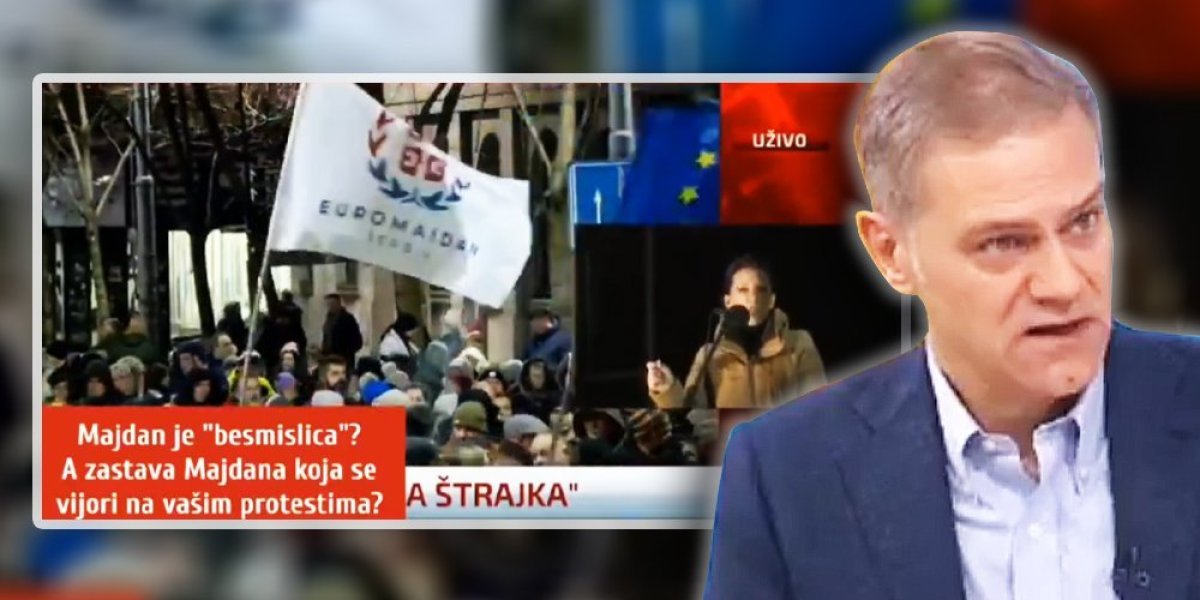 "Zapade, Vučić nas okreće ka Rusiji!" Đilasovac zakukao, i to dok se na njihovim protestima vijori zastava Majdana! (VIDEO)