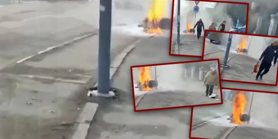 Snimak stravičnog požara u Petrovcu na Mlavi! Izgoreo motor