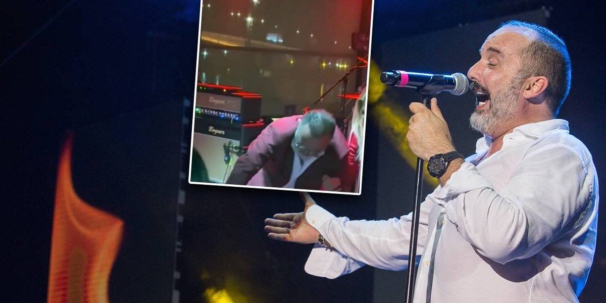 Toni Cetinski poljubio pod na svom nastupu! Pevač se klatio na bini, a onda usledio neviđeni pad (VIDEO)