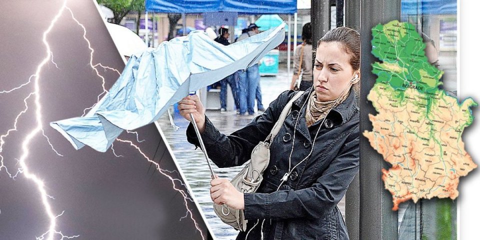 Olujni udari širom Srbije! Posle munjevitog zahlađenja, vreme se se još više pogoršava