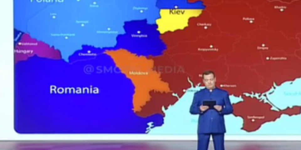 (VIDEO) Šok u Rusiji! Medvedev pokazao novu mapu Istočne Evrope! U vatrenom govoru najavio kolosalne promene!