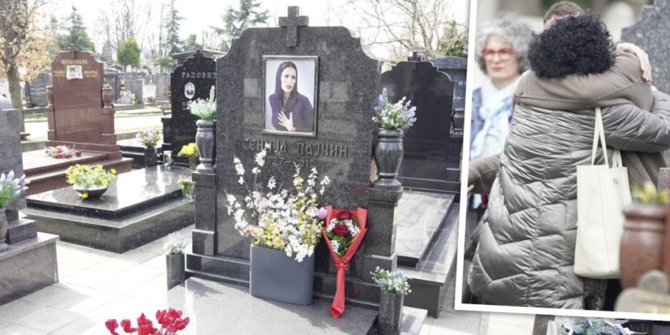 Neutešna majka na grobu ubijene pevačice: Nemo je gledala u spomenik i mazila sliku sve dok on nije stigao, a onda su se začuli jauci