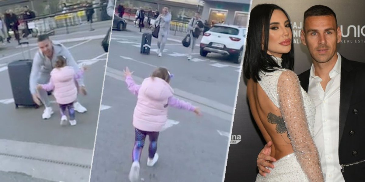 Mala Katja na aerodromu poletela tati u zagrljaj! Kaća Grujić objavila emotivni video Gobelje i ćerke, odavno niste videli nešto slađe (VIDEO)