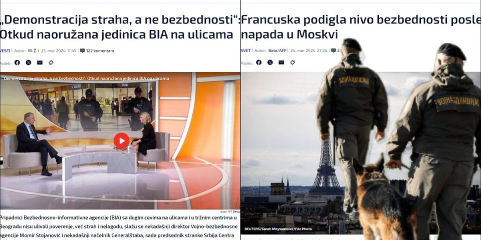 Dvostruki aršini N1! Bolesno - Francuska treba da čuva svoje građane, a u Srbiji je Vučićeva vlast veća pretnja nego eventualni teroristički napad?!?