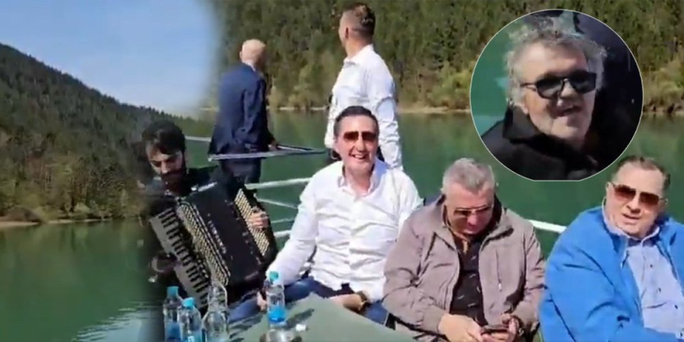 Na splavu! Kusturica i Dodik zapevali četničku pesmu, iznad njih helikopter (VIDEO)