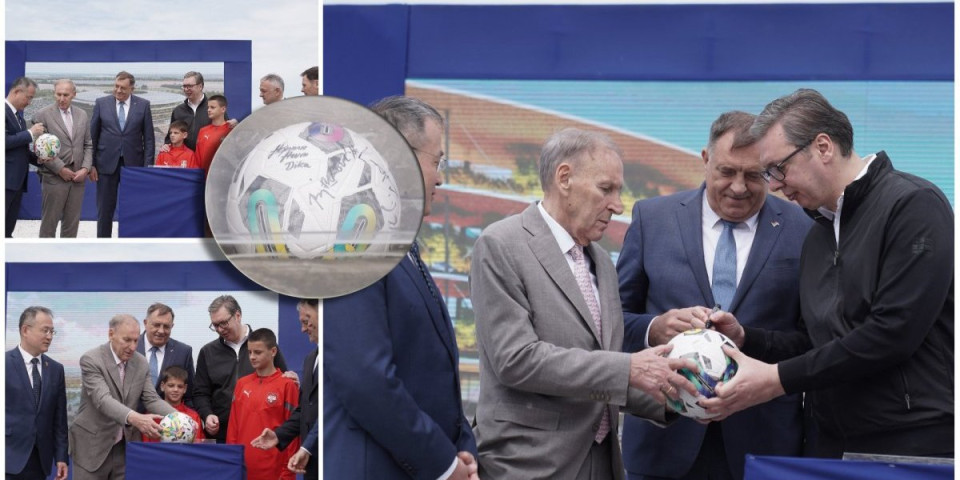 Biće jedan od najlepših u Evropi! Vučić polaganjem lopte sa potpisima legendarnih igrača označio početak izgradnje Nacionalnog stadiona!