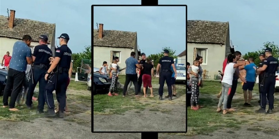 Grupa muškaraca odguruje policajce! Snimak incidenta iz Crepaje "sve govori"