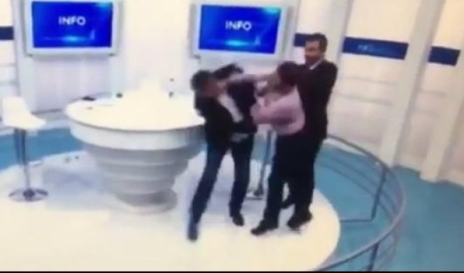 (VIDEO) ŠIPTARI SE POBILI PRED KAMERAMA: TV debata poslanika prerasla u ŽESTOKU TUČU!