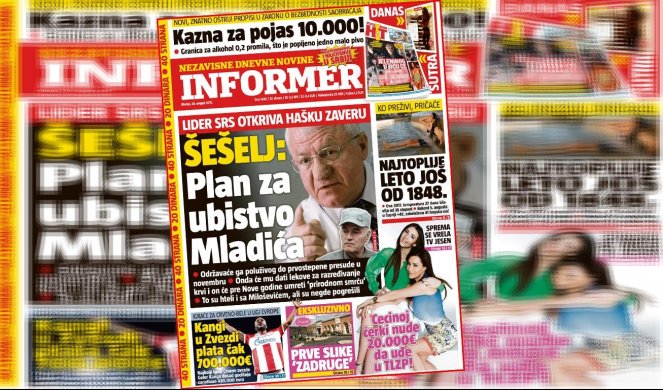 SAMO U INFORMERU: Lider SRS otkriva HAŠKU ZAVERU! ŠEŠELJ: Plan za ubistvo Mladića!