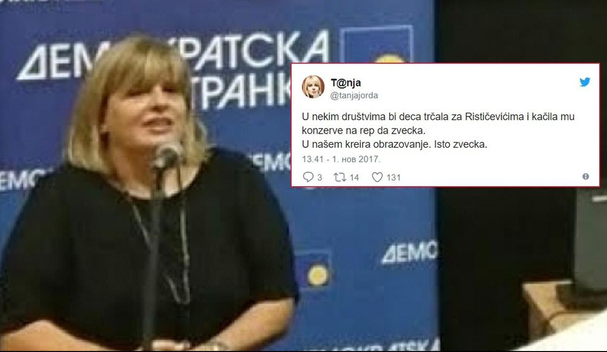 ŽUTA TANJA ZVECKA PO TVITERU: Bivša urednica RTV izvređala Marijana Rističevića!