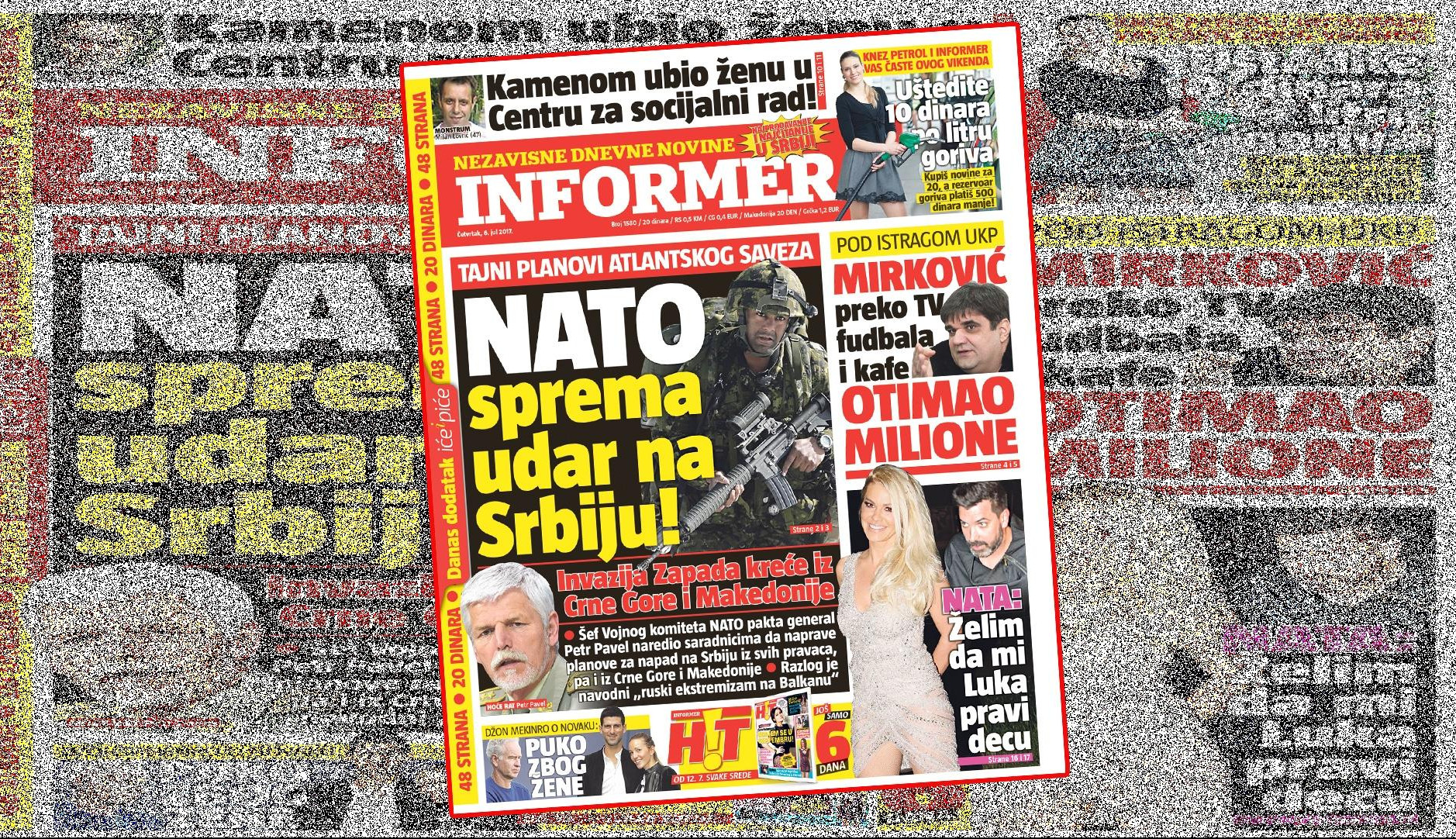SAMO U INFORMERU! NATO SPREMA UDAR NA SRBIJU - Invazija Zapada kreće iz Crne Gore i Makedonije!