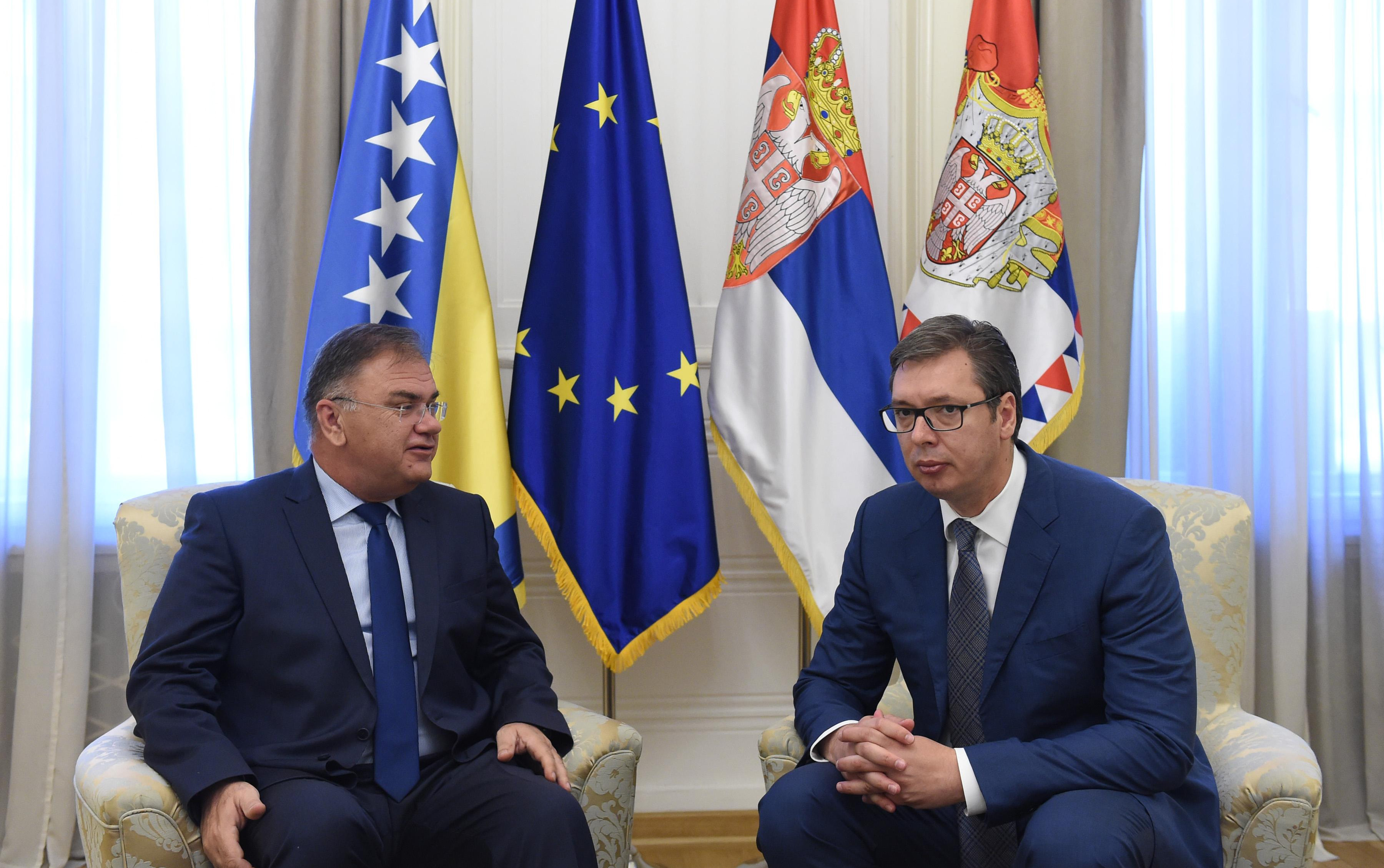 (FOTO) VUČIĆ SA IVANIĆEM: Srbija će uvek poštovati Dejtonski mirovni sporazum i volju sva tri naroda!