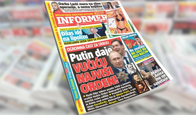 SAMO U DANAŠNJEM INFORMERU! OGROMNA POČAST ZA SRBIJU: Putin daje Vučiću najviši orden!