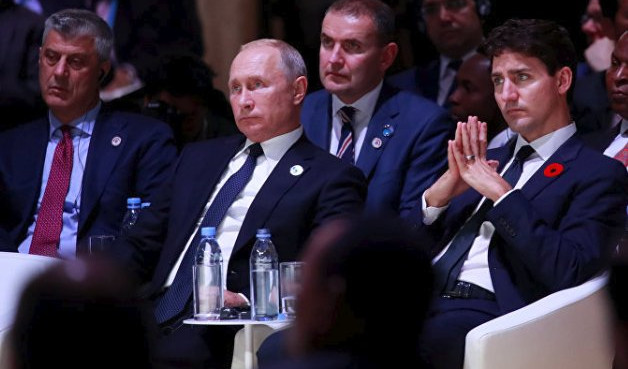 TAČI "PROGANJA PUTINA":  Još jedan skandal u Parizu i na Mirovnom forumu ZLOČINAC IZA LEĐA PREDSEDNIKA RUSIJE!