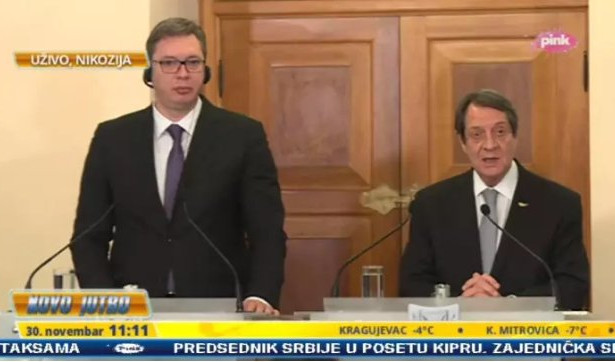 (FOTO) VUČIĆEVE REČI PODRŠKE U NIKOZIJI: Srpski narod nikada neće zaboraviti podršku Kipra u Interpolu!