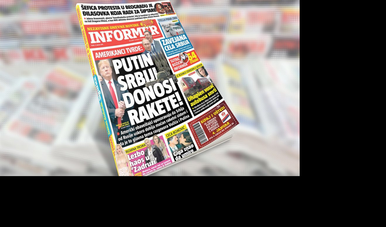 SAMO U INFORMERU! AMERIKANCI TVRDE: Putin Srbiji donosi rakete!