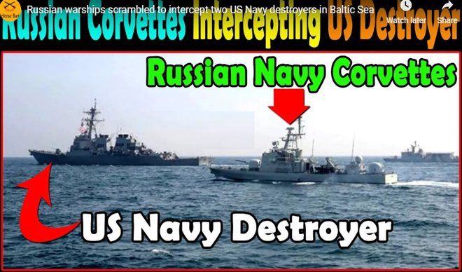 (VIDEO) A, SAD LEPO I BEZ PANIKE NAPUSTITE RUSKO MORE! Putinovi brodovi "ispratili" američke iz baltičkih voda!