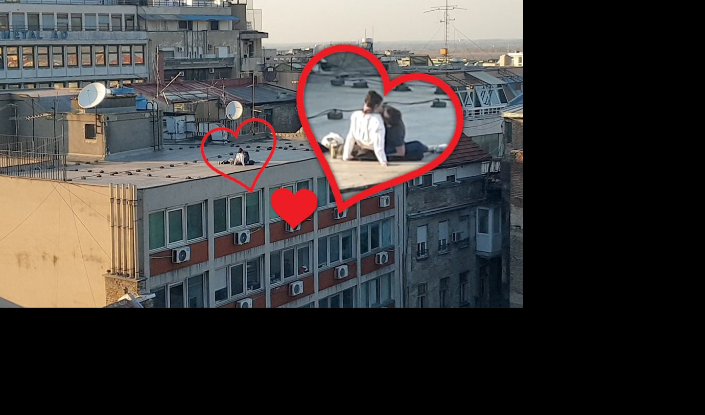 (HIT VIDEO) LJUBAV NE BIRA MESTO! Dvoje Beograđana se vole na KROVU U CENTRU GRADA!
